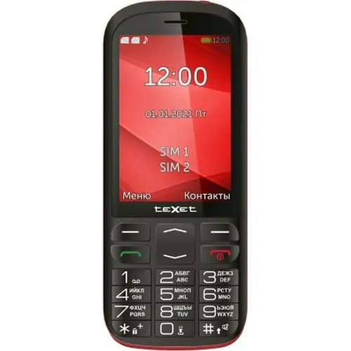 Сотовый телефон TEXET TM-B409 черно-красный