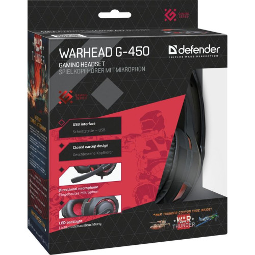 Гарнитура DEFENDER Warhead G-450