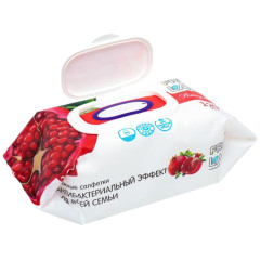 Салфетки влажн. FRESHLAND антибактериальные, Гранат, 120 шт.