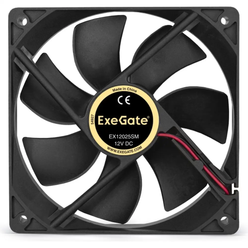Кулер корпус 120x120x25  ExeGate EX12025SM черный 1200rpm Molex EX283394RUS