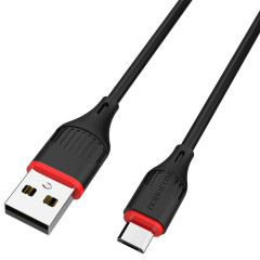 Кабель USB 2.0 A вилка - microUSB 1 м Borofone BX17 (Black)