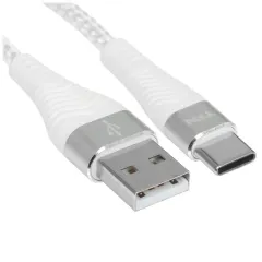 Кабель USB 3.0 A вилка - Type C 2 м TFN, TFN-CFZUSBCUSB2MWH белый