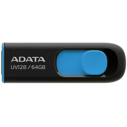 Карта USB3.0 64 GB A-DATA AUV128-64G-RBE UV128 черный/синий