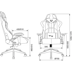 Кресло игровое Zombie VIKING 5 AERO черный/оранжевый эко.кожа