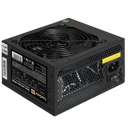 Блок питания EXEGATE 550W XP550, ATX, black, 12cm fan, 24p+4p, 6/8p PCI-E, 3*SATA (EX282070RUS)