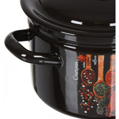 Кастрюля КМЗ, Карри, эмаль, индукция , 3л, (41704-122/6-У4)