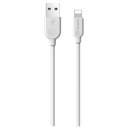 Кабель USB 2.0 A вилка - 8pin 2 м Borofone BX14 (White)