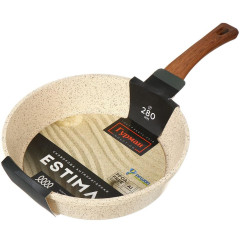 Сковорода ГУРМАН Estima бежевая ГМ2801 ЭБИ индукция 28см