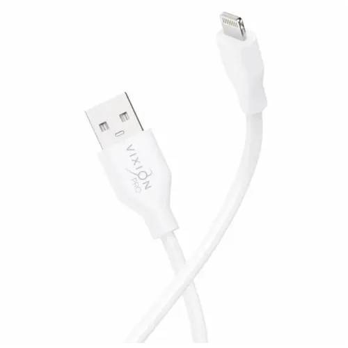 Кабель USB 2.0 A вилка - 8pin 2 м Vixion 2.4A VX-02i PRO белый