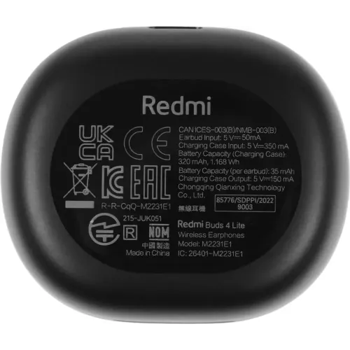 Гарнитура Bluetooth Xiaomi Redmi Buds 4 Lite черный