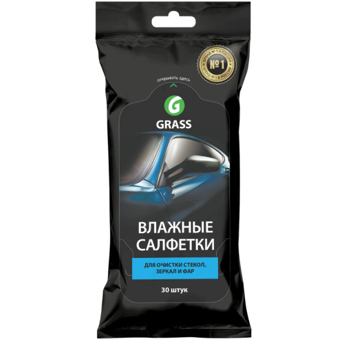 Салфетка влажная GraSS IT-0313 для очистки стекол, зеркал и фар 