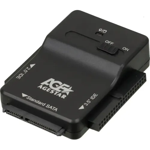 Док станция для HDD AgeStar 3FBCP1 IDE SATA IDE пластик черный 2.5