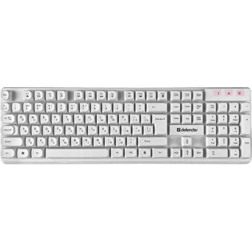 Клавиатура + мышь Defender Milan C-992 RU белый (45994) 