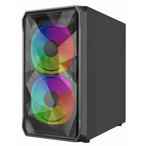 Корпус POWERCASE Mistral Micro A3B ARGB,Tempered Glass, 2x 140mm ARGB PWM+1x 120mm ARGB PWM, чёрный