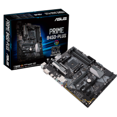 М/П SOC-AM4 Asus PRIME B450-PLUS 4xDDR4 ATX AC`97 8ch(7.1) GbLAN RAID+DVI+HDM