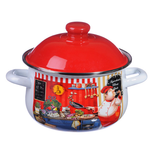 Кастрюля VETTA 2,0л Повар эмалированная, 18см (894-439)