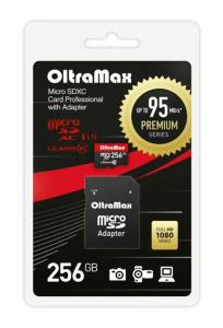 Карта micro-SD 256 GB OLTRAMAX Class 10 UHS-1 Premium (U3) (OM256GCSDXC)