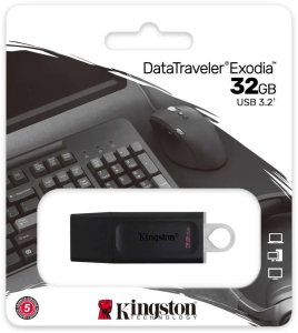 Карта USB3.0 32 GB Kingston DataTraveler Exodia DTX/32GB черный/белый