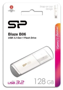 Карта USB3.0 128 GB Silicon Power Blaze B06 SP128GBUF3B06V1W белый