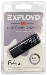 Карта USB2.0 64 GB EXPLOYD EX-64GB-620-Black