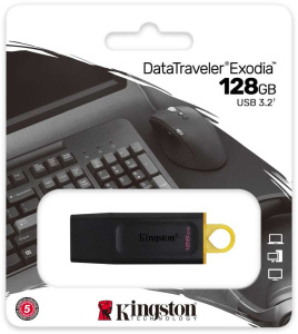 Карта USB3.2 128 GB Kingston DataTraveler Exodia