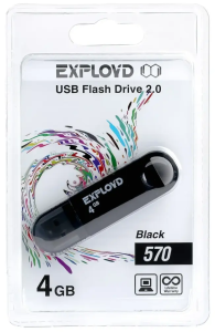 Карта USB2.0 4 GB EXPLOYD 4GB-570 черный