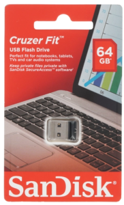 Карта USB2.0 64 GB Sandisk Cruzer Fit SDCZ33-064G-G35 черный