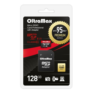 Карта micro-SD 128 GB OLTRAMAX Class 10 UHS-1 Premium (U3) [OM128GCSDXC