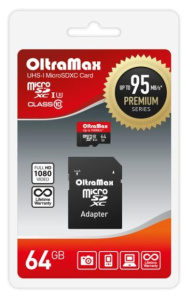 Карта micro-SD 64 GB OLTRAMAX OM064GCSDXC10UHS-1-PrU3