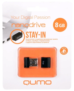 Карта USB2.0 8 GB QUMO QM8GUD-NANO-B