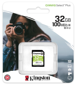 Карта SD 32 GB Kingston SDS2/32GB Canvas Select Plus Class10