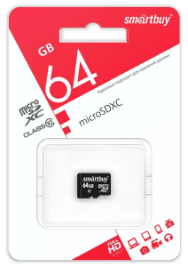 Карта micro-SD 64GB SMARTBUY Class10