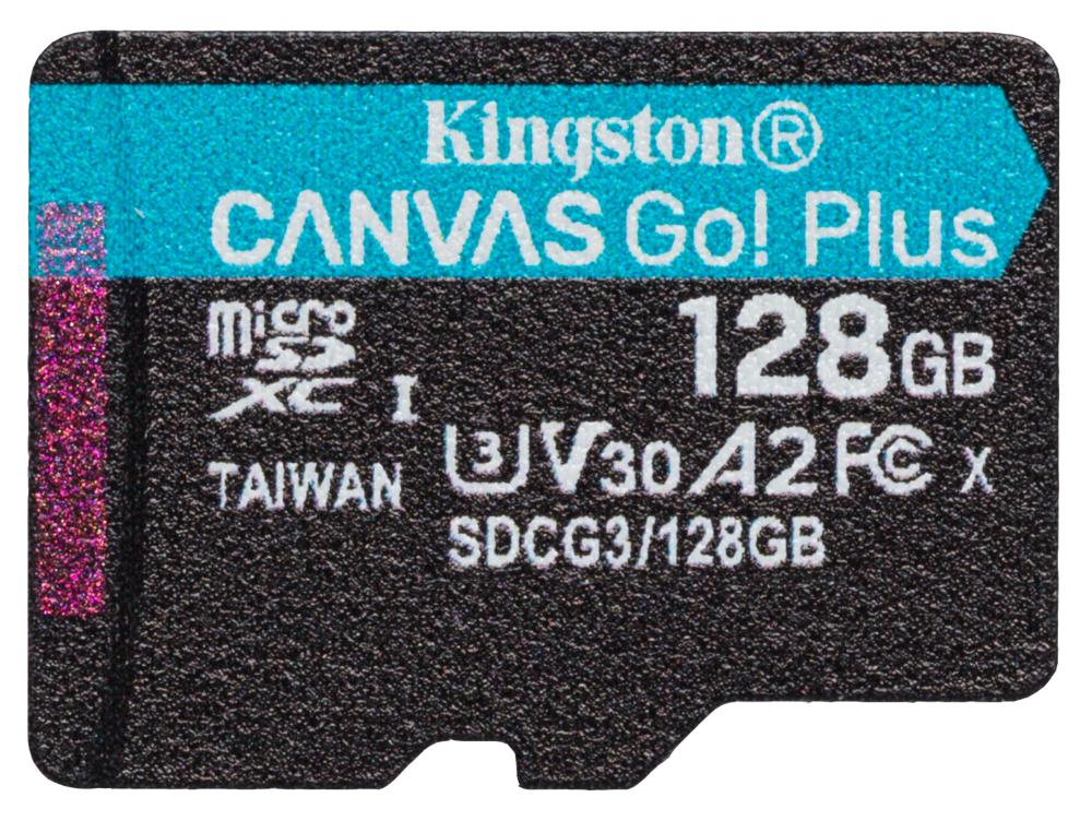 Карта памяти microsdxc kingston canvas go plus 128 гб sdcg3 128gb