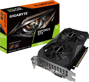 Видеокарта Gigabyte GeForce GTX 1650 WINDFORCE OC 4 ГБ (GV-N1656WF2OC-4GD)