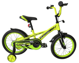 Велосипед TECH TEAM 16" QUATTRO (1ск.) зелёный неон