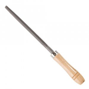 Напильник BARTEX трёхгранный 150 мм с деревянной ручкой (12025)