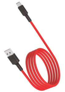 Кабель USB 2.0 A вилка - Type C 1 м  Vixion VX-07c PRO 2.4A красный