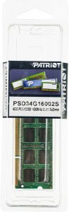 Память SO-DIMM DDR3L 4Gb 1600MHz Patriot PSD34G16002S RTL PC3-12800 CL11 SO-DIMM 204-pin 1.5В