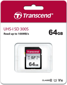 Карта SD 64 GB TRANSCEND TS64GSDC300S