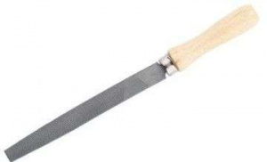 Напильник BARTEX плоский 150 мм с деревянной ручкой (161652)