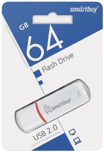 Карта USB2.0 64 GB SMARTBUY CROWN WHITE