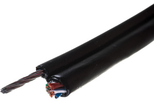 Кабель витая пара UTP Lanmaster (TWT-5EUTP-OUT-TR) кат.5е U/UTP 4X2X24AWG PE внеш. 305м черн. (уличн