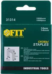 Скобы для степлера FIT 14 мм 1000 шт. (31414)