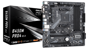 М/П SOC-AM4 Asrock B450M PRO4 R2.0 AMD B450 4xDDR4 mATX