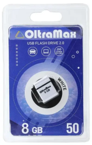 Карта USB2.0 8 GB OLTRAMAX Mini 50 белый