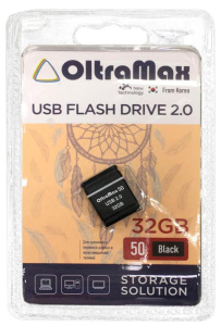 Карта USB2.0 32 GB OLTRAMAX mini 50 черный