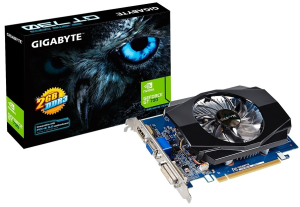 Видеокарта Gigabyte PCI-E GV-N730D3-2GI NV GT730 2048Mb 64b DDR3 902/1800 DVIx1/HDMIx1/CRTx1/HDCP Re