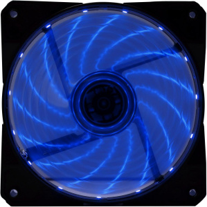 Кулер корпус 120x120x25 Digma DFAN-LED-BLUE 3-pin 4-pin (Molex)23dB 115gr LED Ret