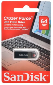 Карта USB2.0 64 GB Sandisk Cruzer Force SDCZ71-064G-B35 серебристый