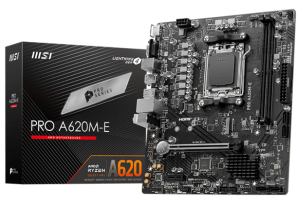 М/П SOC-AM5 MSI PRO A620M-E SocketAM5 AMD A620 2xDDR5 mATX AC`97 8ch(7.1) GbLAN RAID+VGA+HDMI